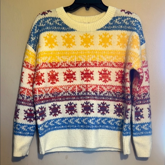 Old Navy Women's Fair Isle Wool Sweater size S - Picture 1 of 9
